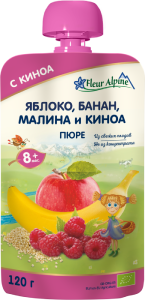 Pirei od voća, povrća, bobičastog voća i kinoe, 120g
