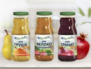 Обновленные этикетки сока Fleur Alpine