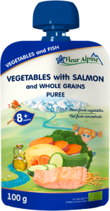 Vegetable puree with meat and fish, 100 g
